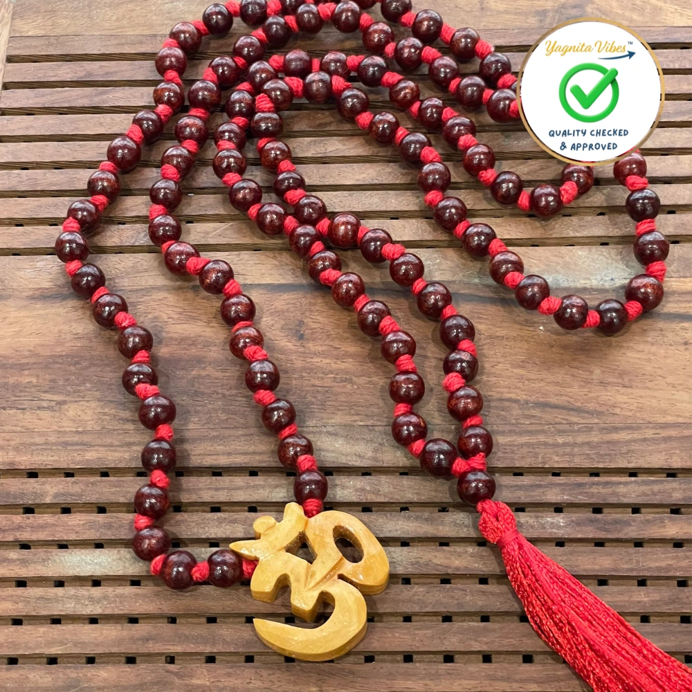 1 Red Chandan Mala (108 Beads) - Image 1