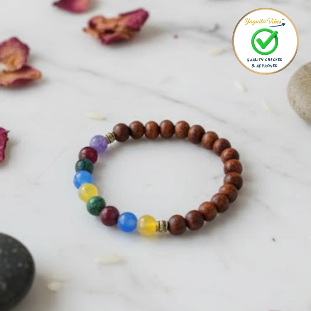 1 Hematite Seven Chakras Bracelet - Image 1