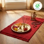 Red Woolen Prayer Mat - Image 2