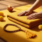 Yellow Woolen Prayer Mat - Image 2