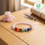 Rose Quartz Seven Chakras Bracelet - Image 3