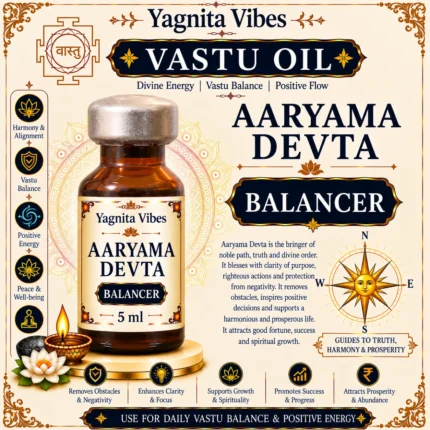 Aaryama Devta Balancer Vastu Oil – 5ml – infographic