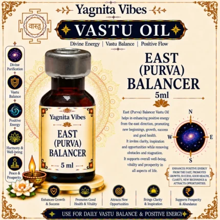 East (Purva) Balancer Vastu Oil – 5ml – infographic