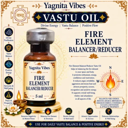 Fire Element Balancer/Reducer Vastu Oil – 5ml – infographic
