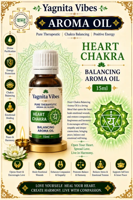Heart Chakra Balancing Aroma Oil – 15ml – infographic