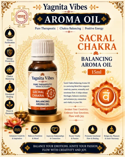 Sacral Chakra Balancing Aroma Oil – 15ml – infographic