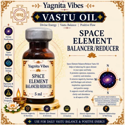 Space Element Balancer/Reducer Vastu Oil – 5ml – infographic