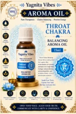 Throat Chakra Balancing Aroma Oil – 15ml – infographic