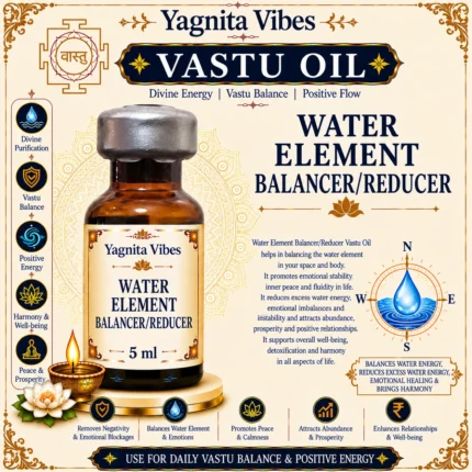 Water Element Balancer/Reducer Vastu Oil – 5ml – infographic